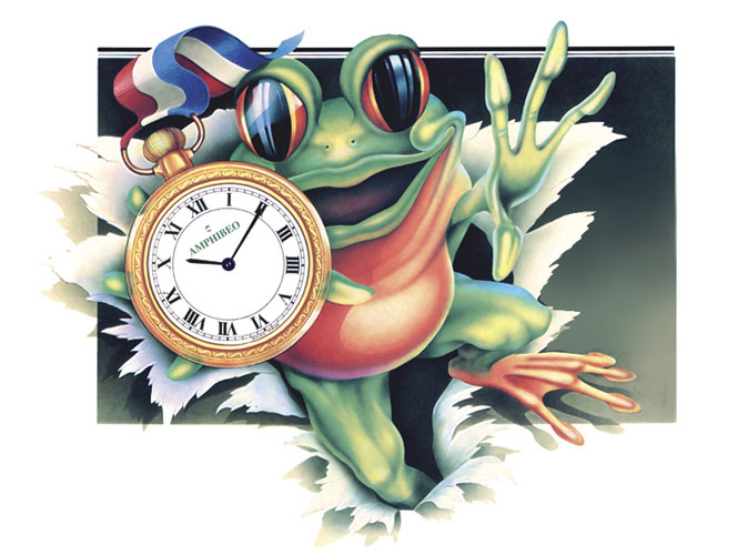 Frog Watch Cartoon
